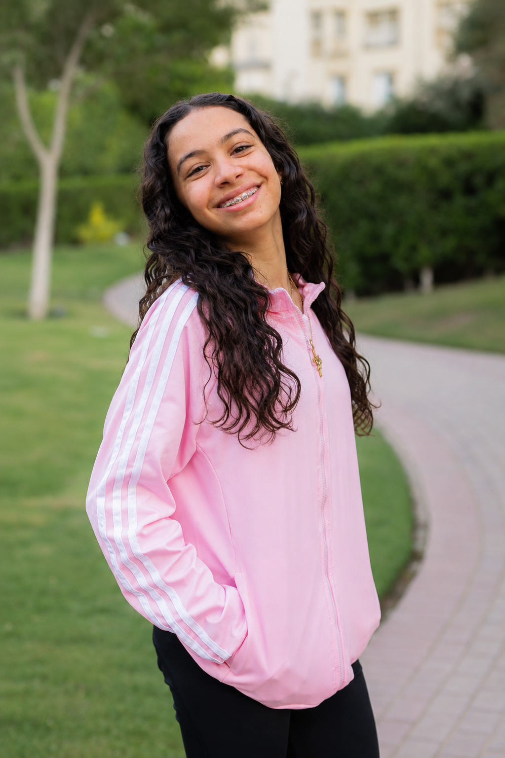 Striped Track Zip-Up Jacket