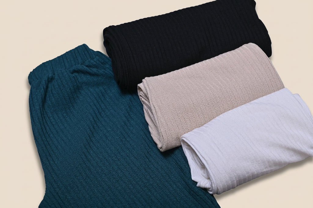Ribbed Knit Set – Button-Up Jacket