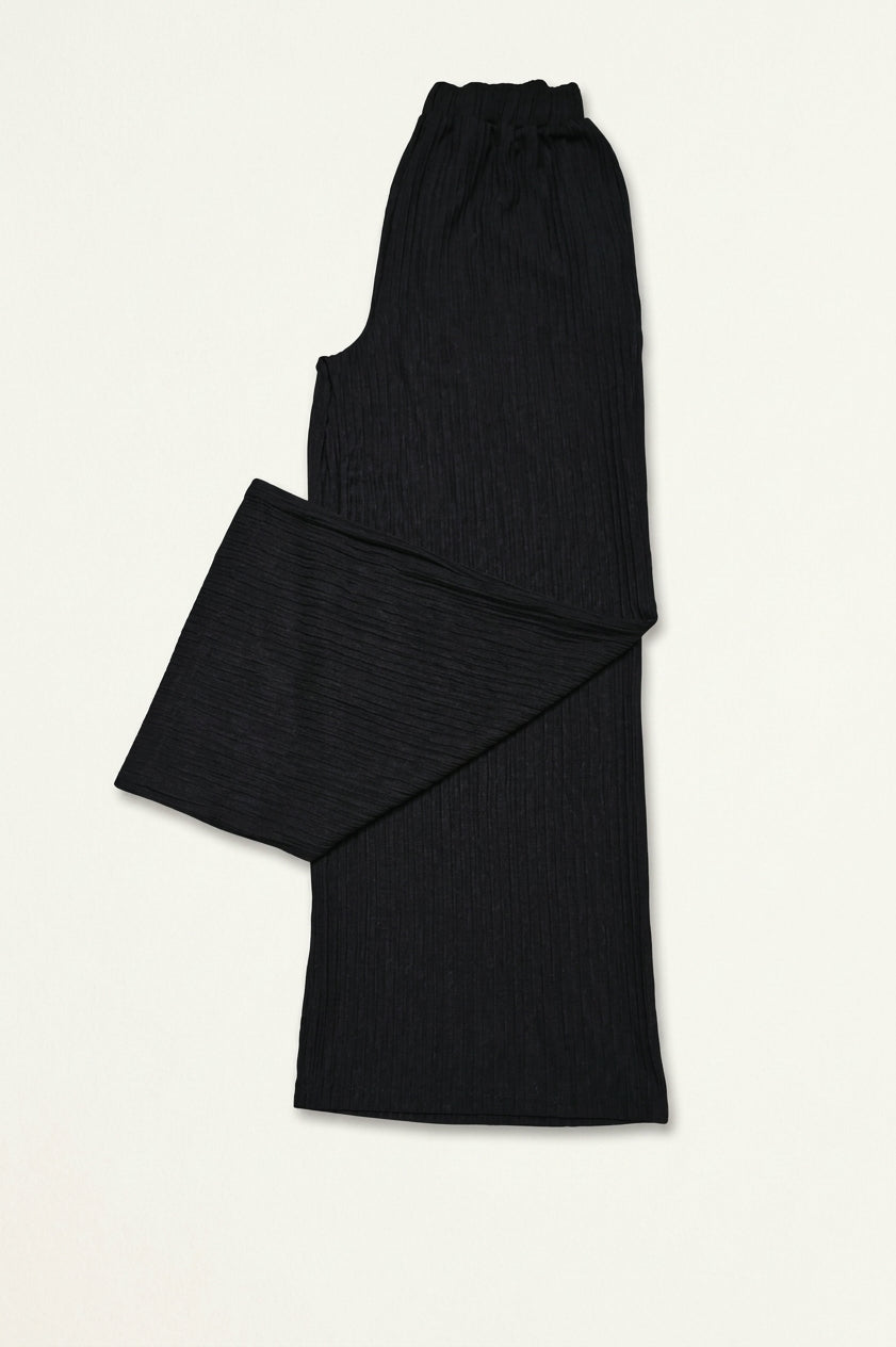Ribbed Knit Set – Button-Up Jacket