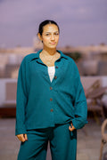 Ribbed Knit Set – Button-Up Jacket
